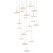 Royyo LED 22 inch Matte white with gold Pendant Ceiling Light